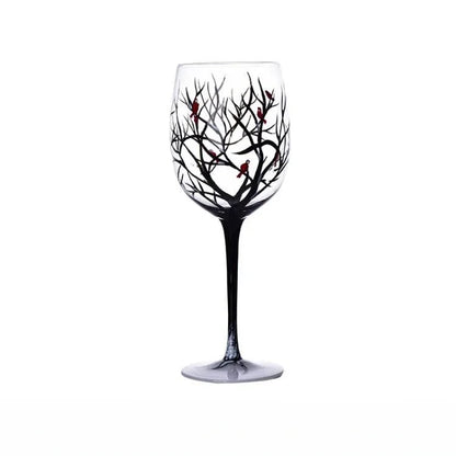 Crystal Glass Painted Creative Four Seasons Wine Goblets