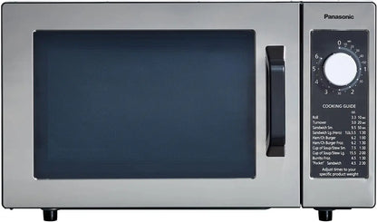 Compact Silver Microwave Oven With 6 Minute Timer