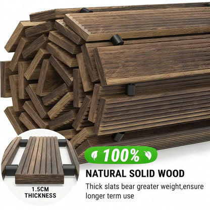 8FT x 17IN Wooden Garden Pathway, Outdoor Roll-out, Walkway