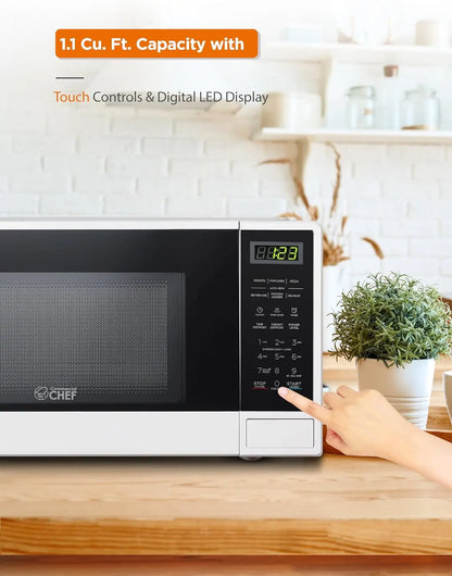 Countertop Microwave Oven LED Display Push Button Door