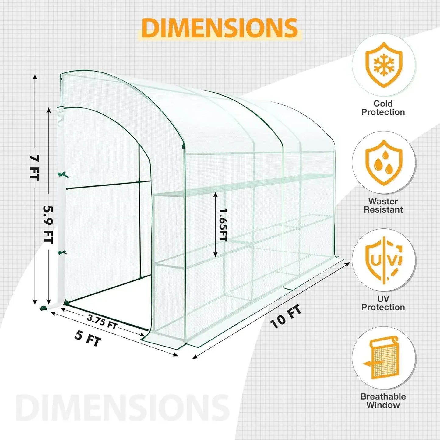 Bestselling Portable Lean-To  Greenhouse  Roll-Up  Zipper Doors