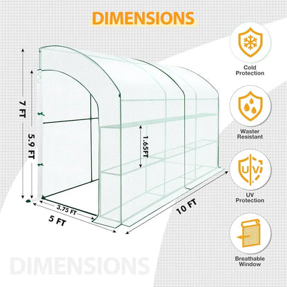Bestselling Portable Lean-To  Greenhouse  Roll-Up  Zipper Doors