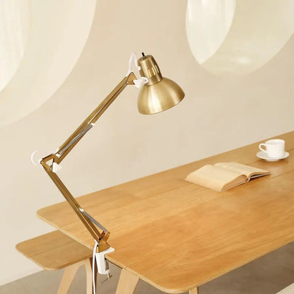 Electric MultiJoint Desk Lamp With Metal Clamp And Switch
