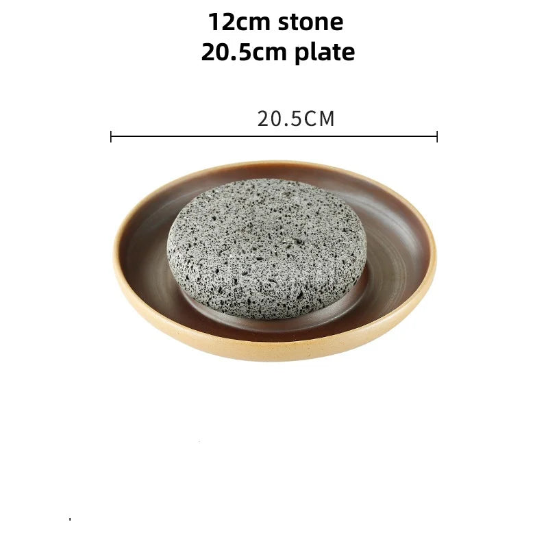 Creative Ceramic Dining Steak Plate Stone Tableware
