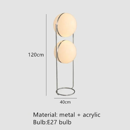 Modern Chrome Floor Lamp Standing Living Room
