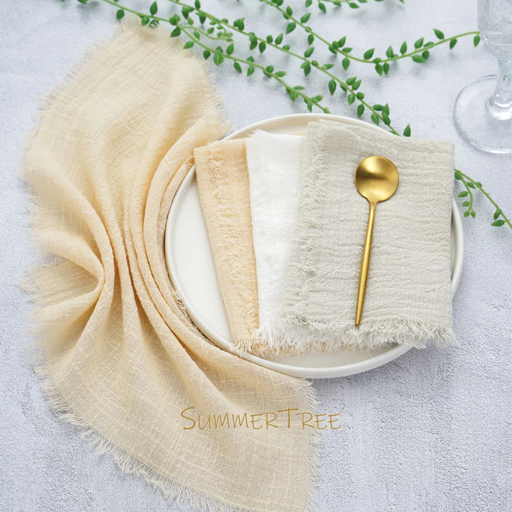 24 Pack Cotton Gauze Napkins For Wedding