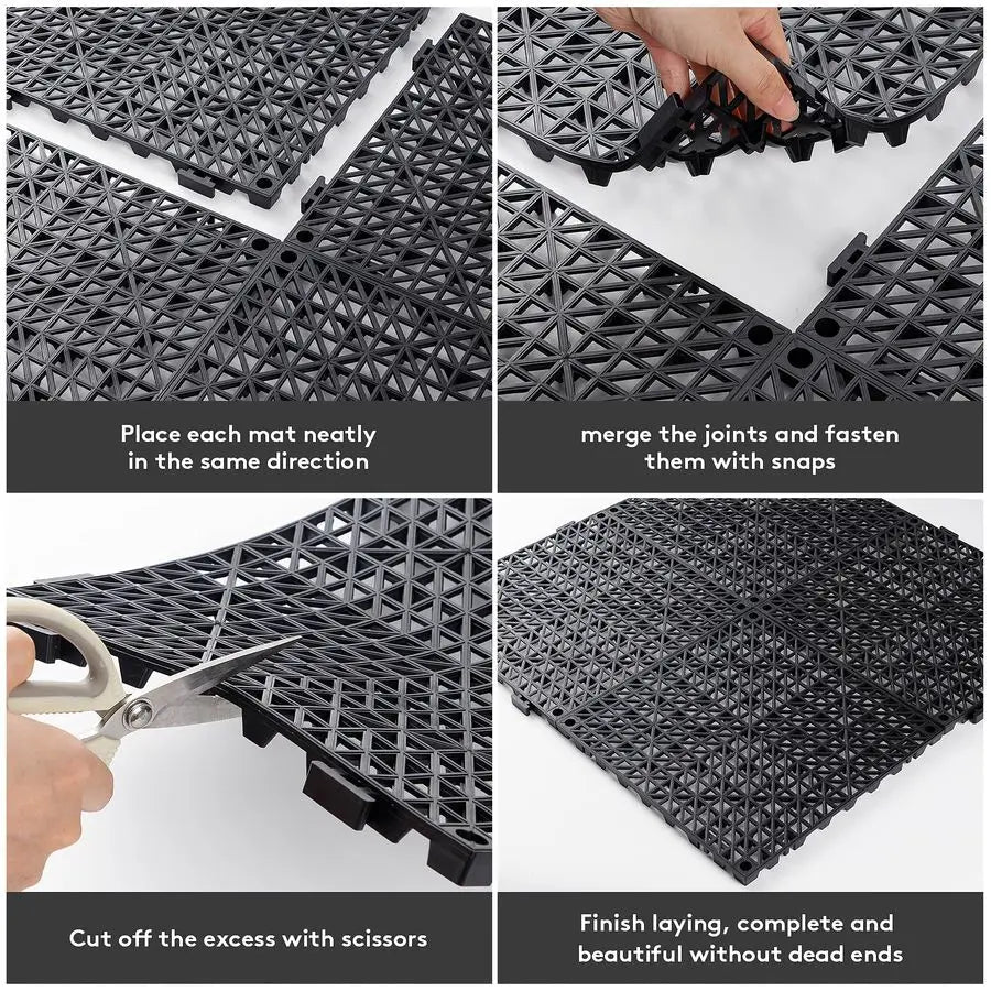 Interlocking Rubber Drainage Mats For Outside Deck