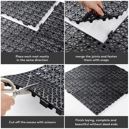 Interlocking Rubber Drainage Mats For Outside Deck