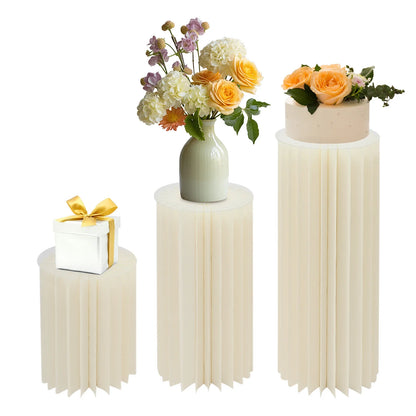 3PCS Wedding Party Flower Stand Cylinder Dessert Table