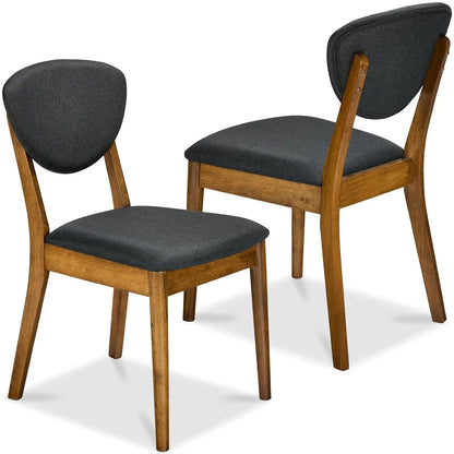 Dining Chairs Set of 2 Mid-Century Modern Upholstered