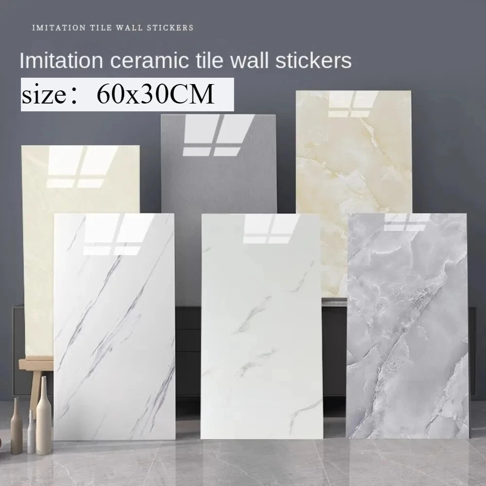 Self Adhesive Marble Stickers PVC Tiles Kitchen Bathroom