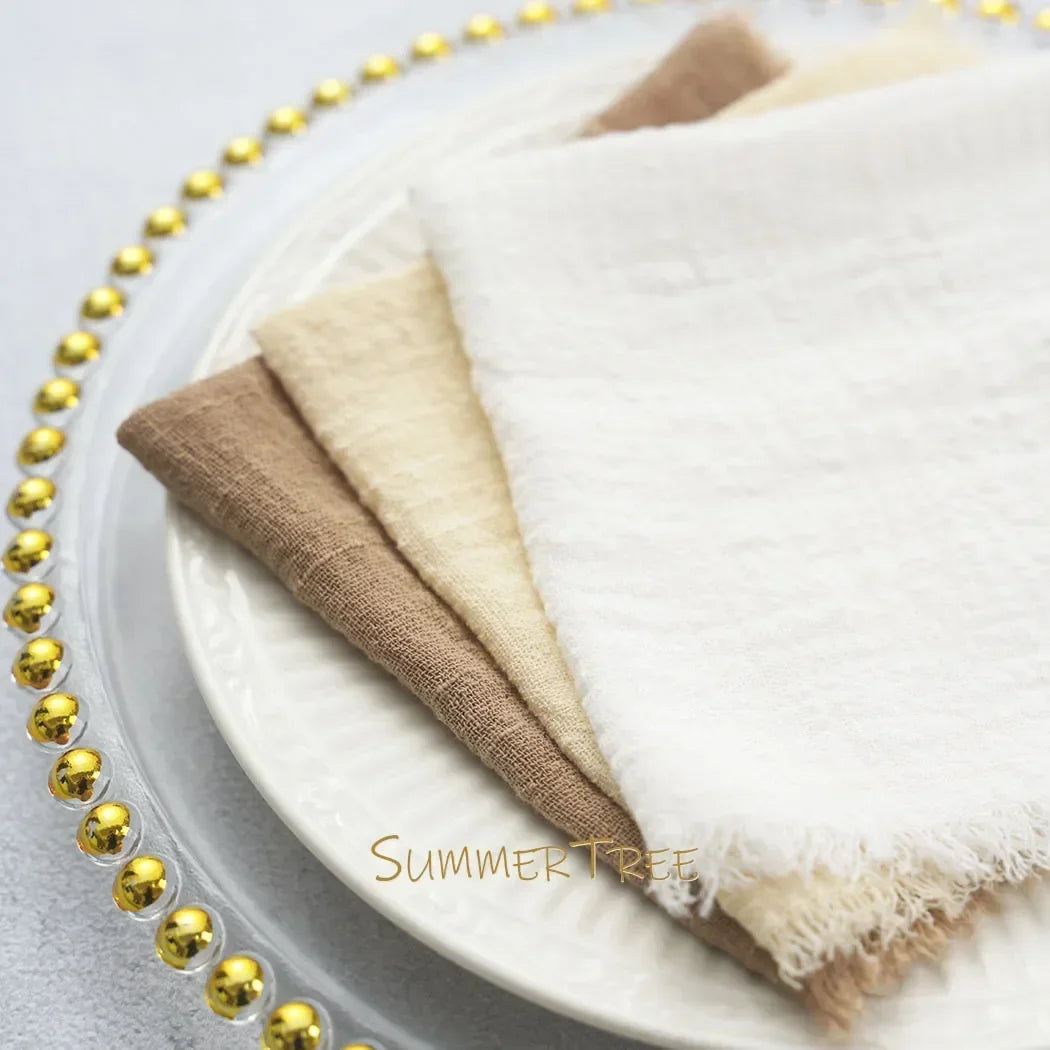 24 Pack Cotton Gauze Napkins For Wedding