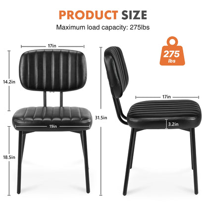 Faux Leather Modern Dining Chairs For Kitchen & Dining Room