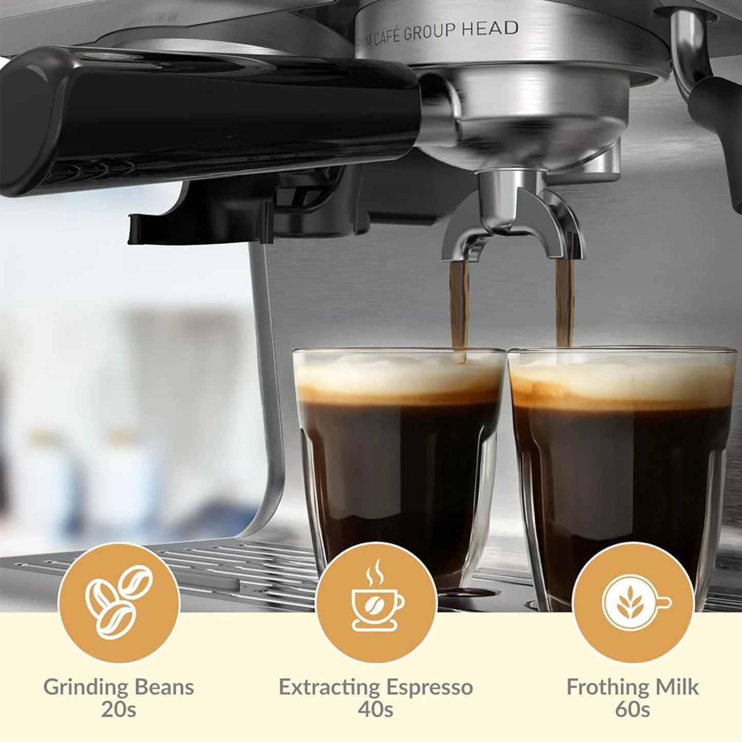 20 Bar Espresso Coffee Machine For Coffee Lover