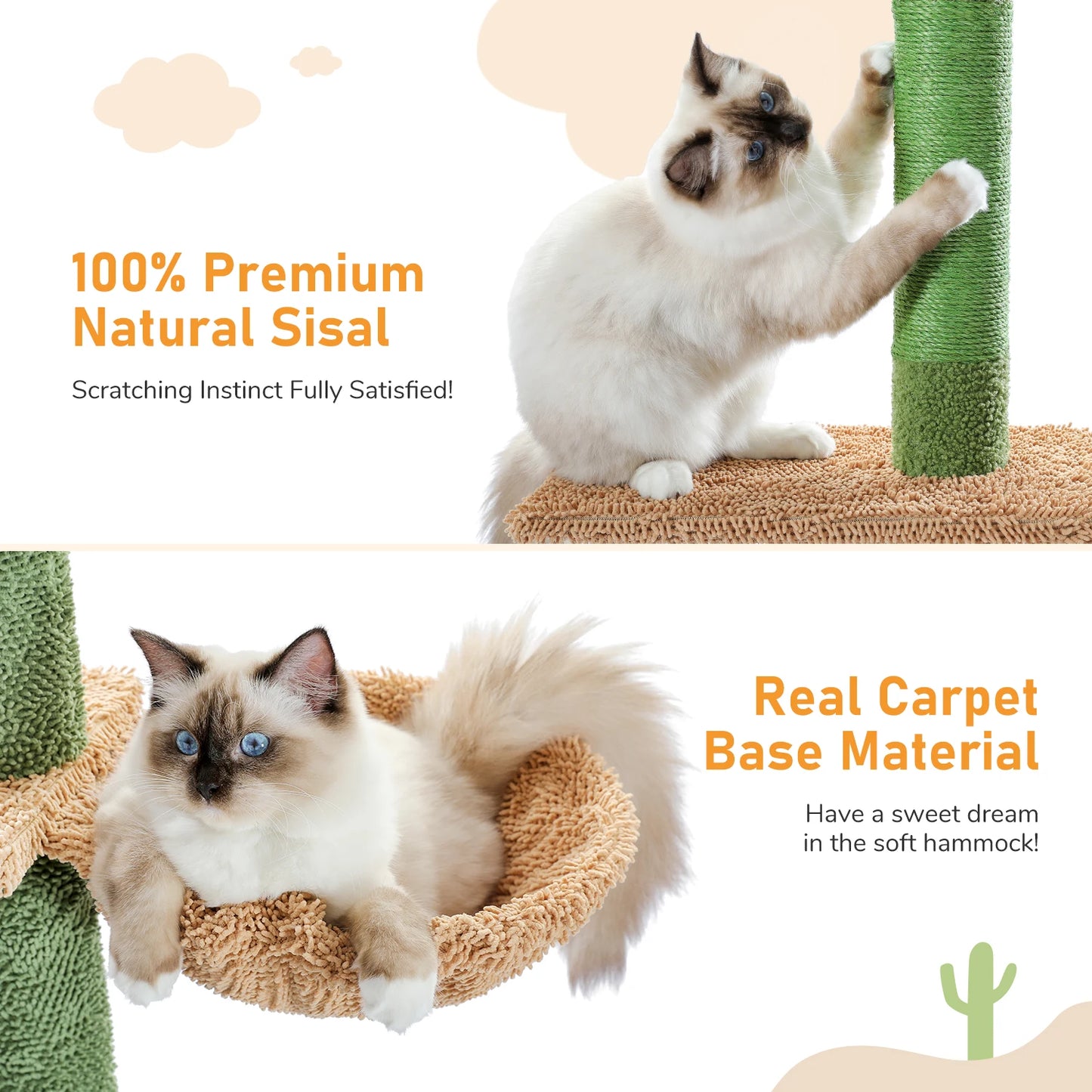 Cat Tree Cactus Tower Indoor Scratching Post