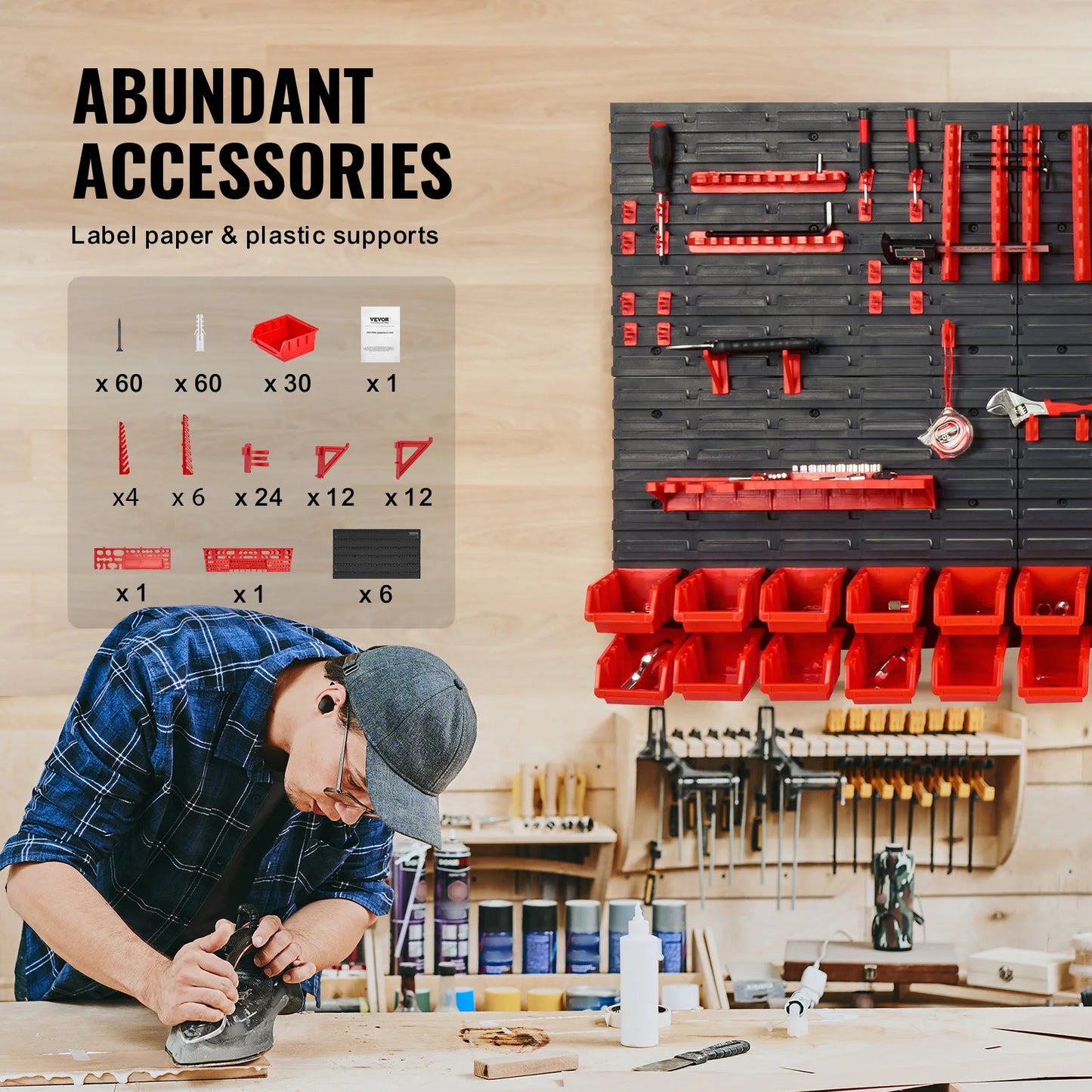 Wall Mounted  Storage Bin For Parts Organizer