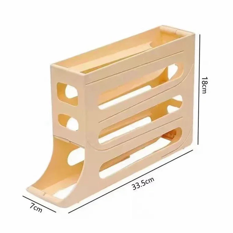 Egg Storage Box Creative Automatic Dispenser For Refrigerator
