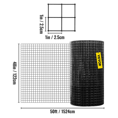 Black Welded Wire Fence For Chickens & Rabbits