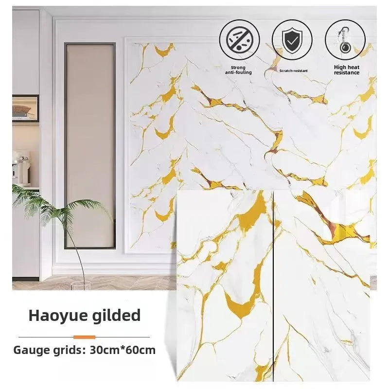 Self Adhesive Marble Stickers PVC Tiles Kitchen Bathroom