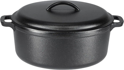 Cast Iron Dutch Oven Pot With Lid Dual Handles.