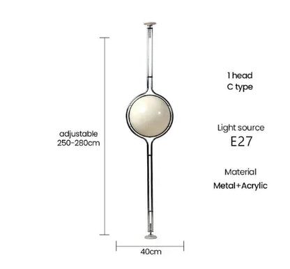 Modern Chrome Floor Lamp Standing Living Room