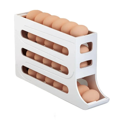 Egg Storage Box Creative Automatic Dispenser For Refrigerator