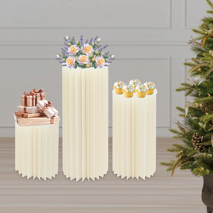 3PCS Wedding Party Flower Stand Cylinder Dessert Table