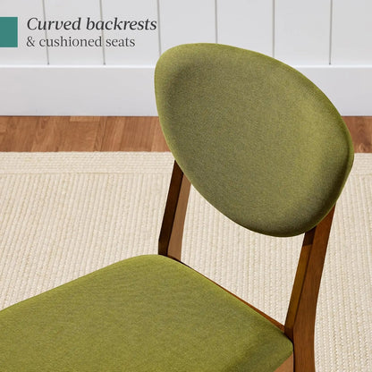 Dining Chairs Set of 2 Mid-Century Modern Upholstered