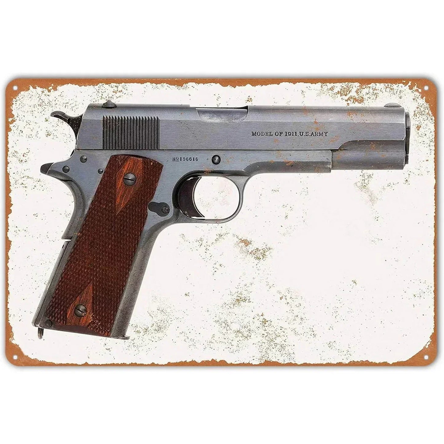 Pistol Metal Signs Military Flair Bar & Club