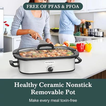4-Quart Slow Cooker Crockpot For Family Need