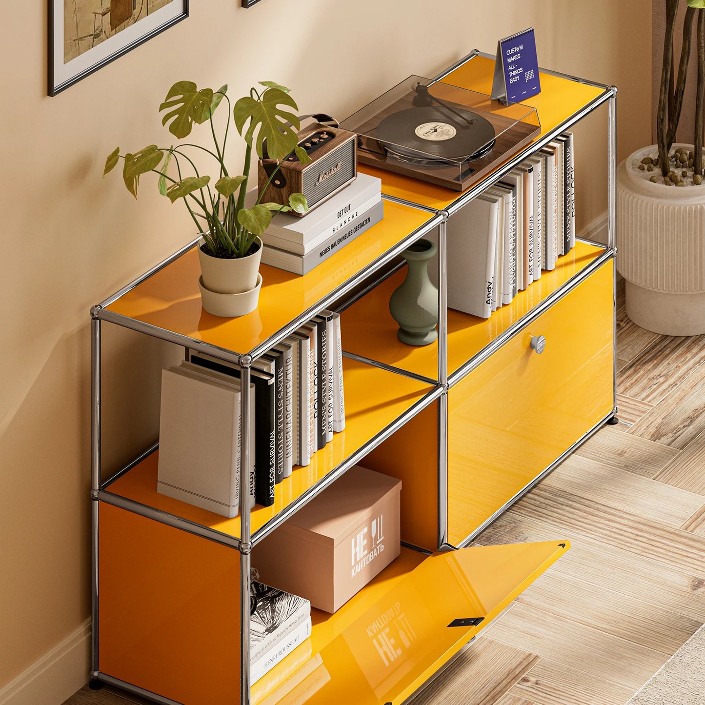 Modern Storage Cabinet Versatile Free-Standing Organizer For Bedroom