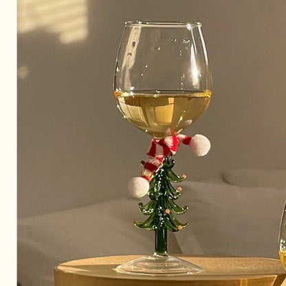 Christmas Decoration Wine Glass For Family Gift