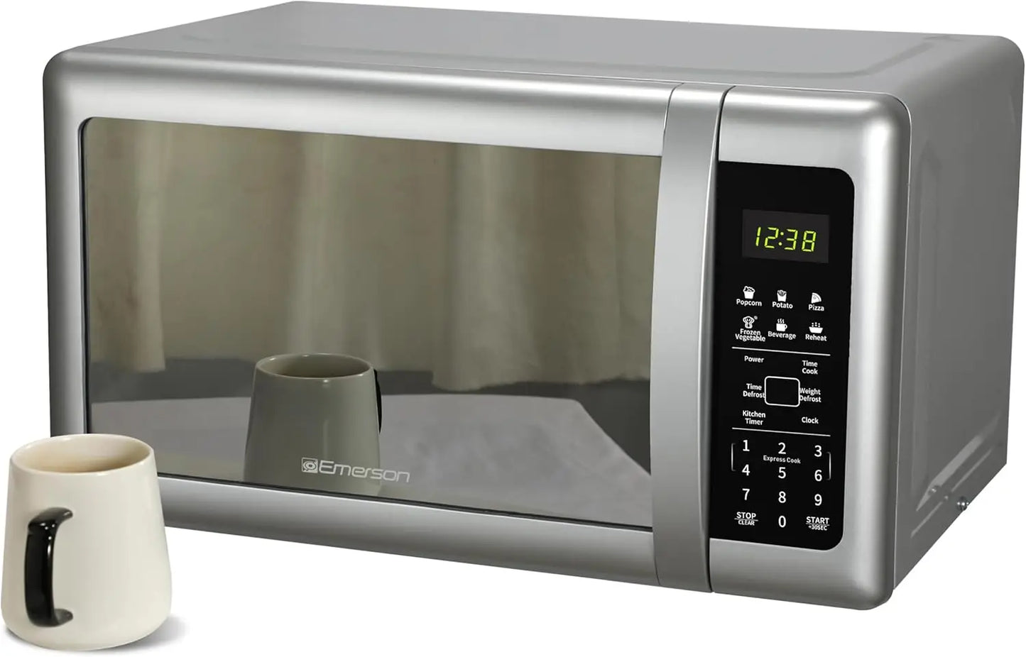 Silver Microwave Oven 700W Child Safe Lock