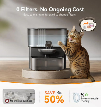 Pet Water Fountain  Wastewater Separation Stainless Steel Bowl For Cats And Dogs