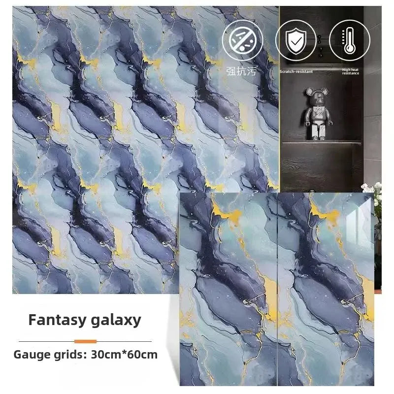 Self Adhesive Marble Stickers PVC Tiles Kitchen Bathroom