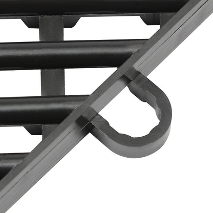 Black Interlocking Patio Floor Tiles Outdoor Use