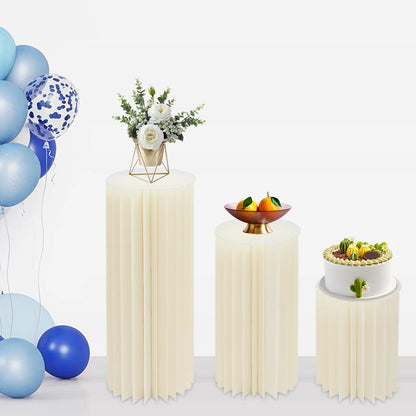 3PCS Wedding Party Flower Stand Cylinder Dessert Table