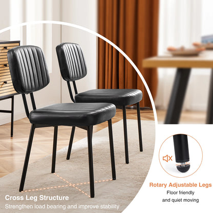 Faux Leather Modern Dining Chairs For Kitchen & Dining Room