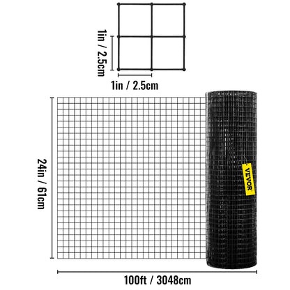 Black Welded Wire Fence For Chickens & Rabbits