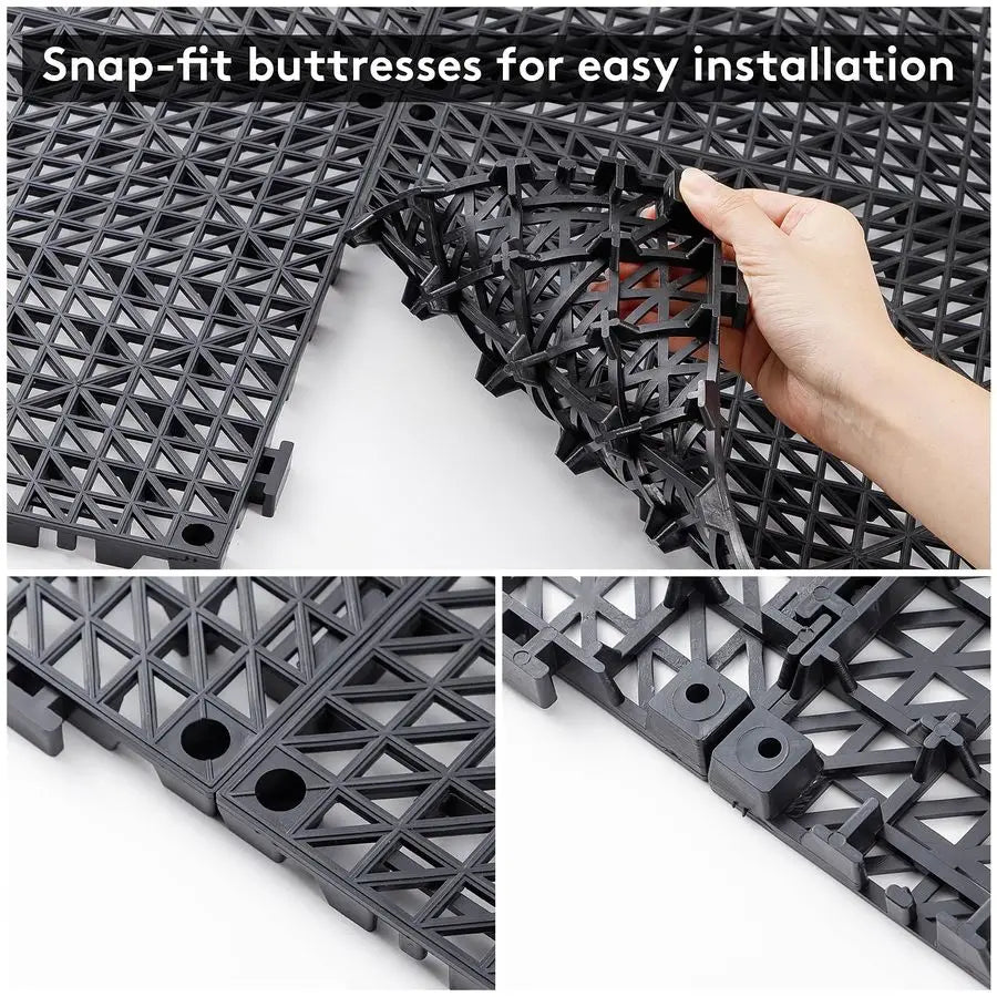 Interlocking Rubber Drainage Mats For Outside Deck