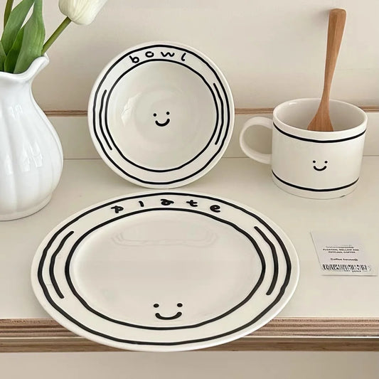 Ceramic Hand Painted Tableware Set For Breakfast & Meals